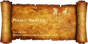 Mausz Amália névjegykártya